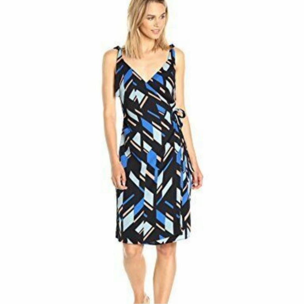 paris sunday geometry wrap dress August sale